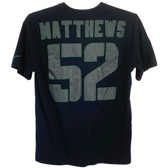 Nike NFL Team Apparel Green Bay Packers Sz M Clay Matthews #52 Black T Shirt - Picture 7 of 7